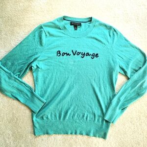 Banana Republic Bon Voyage Green Silk Cotton Sweater